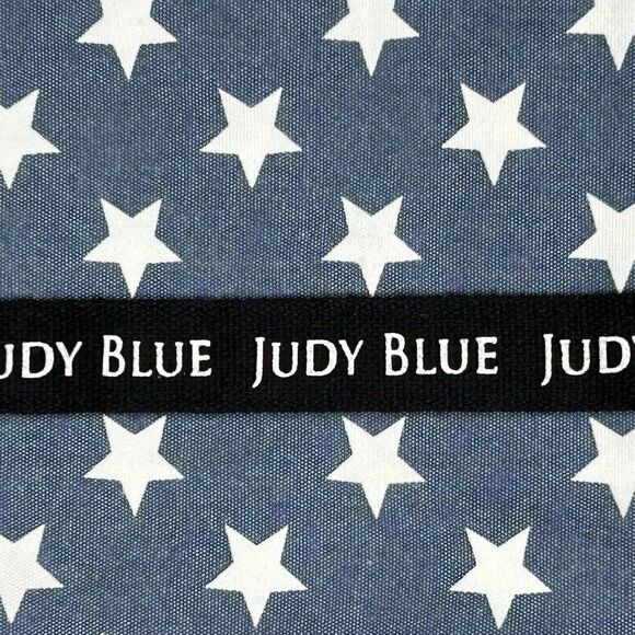 Judy Blue Jeans Large Tote Bag Blue w/White‎ Stars Canvas - Picture 1 of 10